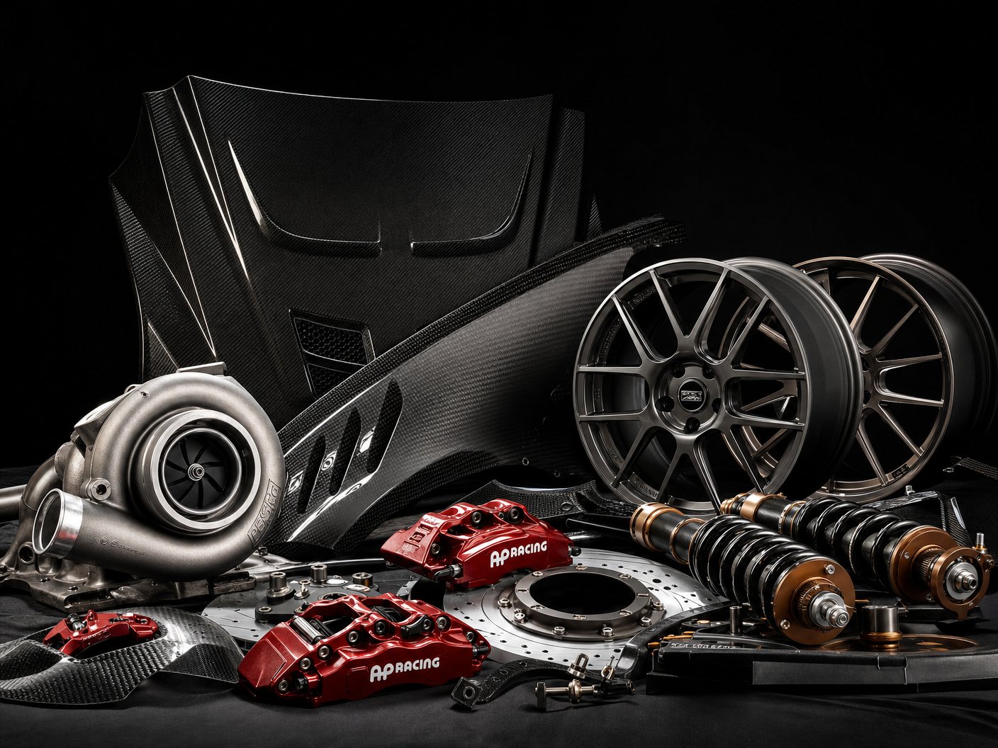 高清3D动漫配件 - Brembo GT 6活塞卡钳套件